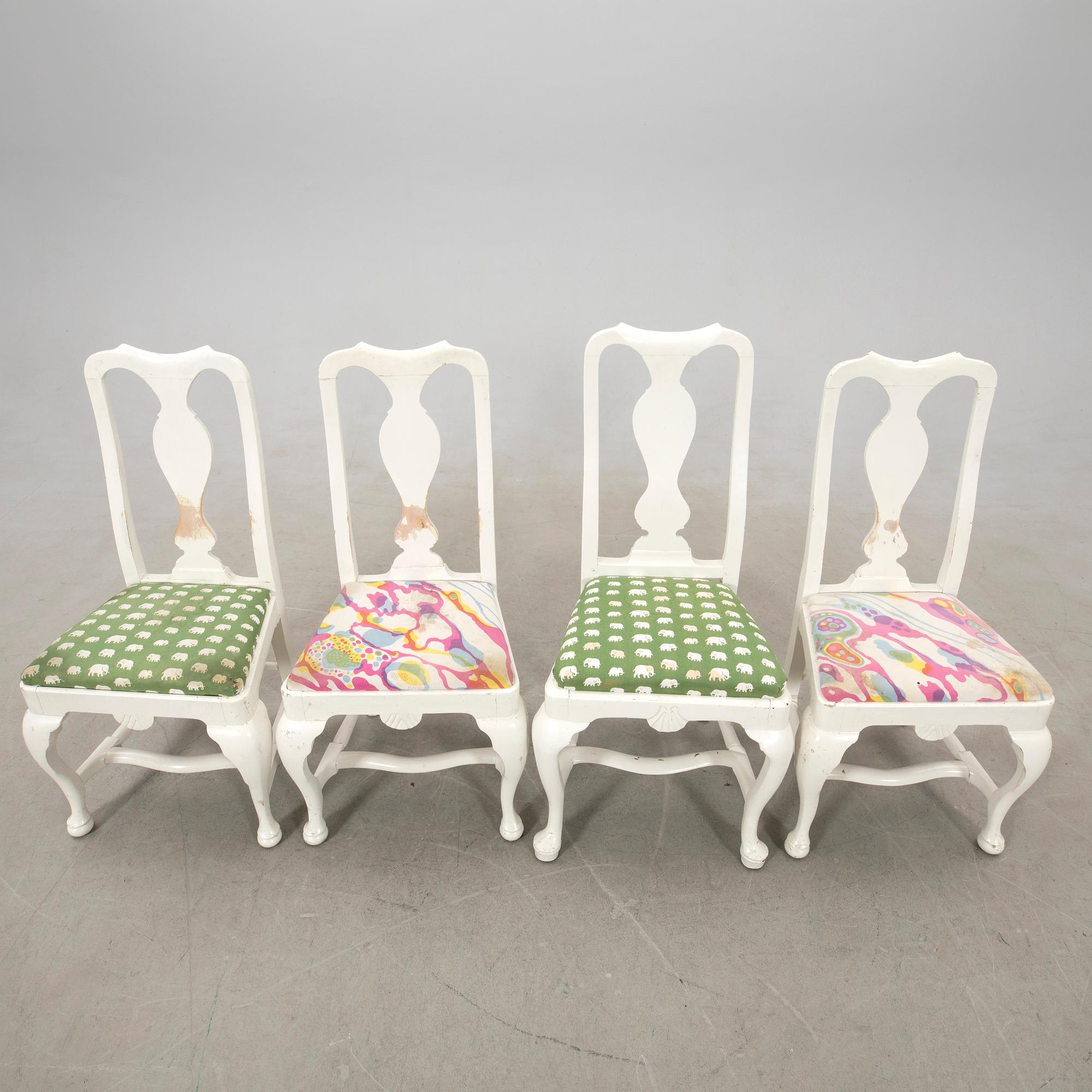 Chairs 8 pcs late Baroque and late Baroque style 17/20th century.