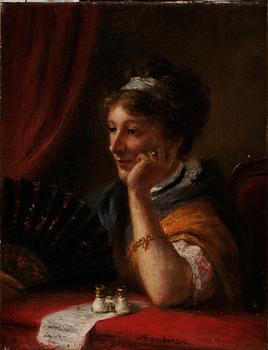 635. Robert Sanderson, Dam i teaterloge.