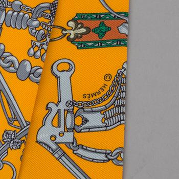 HERMÈS, "Twilly", scarf, 2 st.