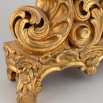 A rococo style table clock, 19th Century.