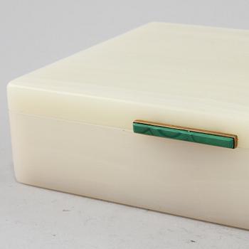 SMYCKESKRIN, alabaster, art déco, troligen Henry Griffith & Sons, England, 1930-tal.