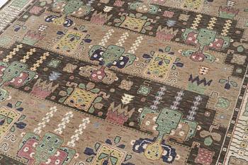 Märta Måås-Fjetterström, matta, "Örtagården", flossa, ca 352 x 256 cm, signerad AB MMF JBE 1952.