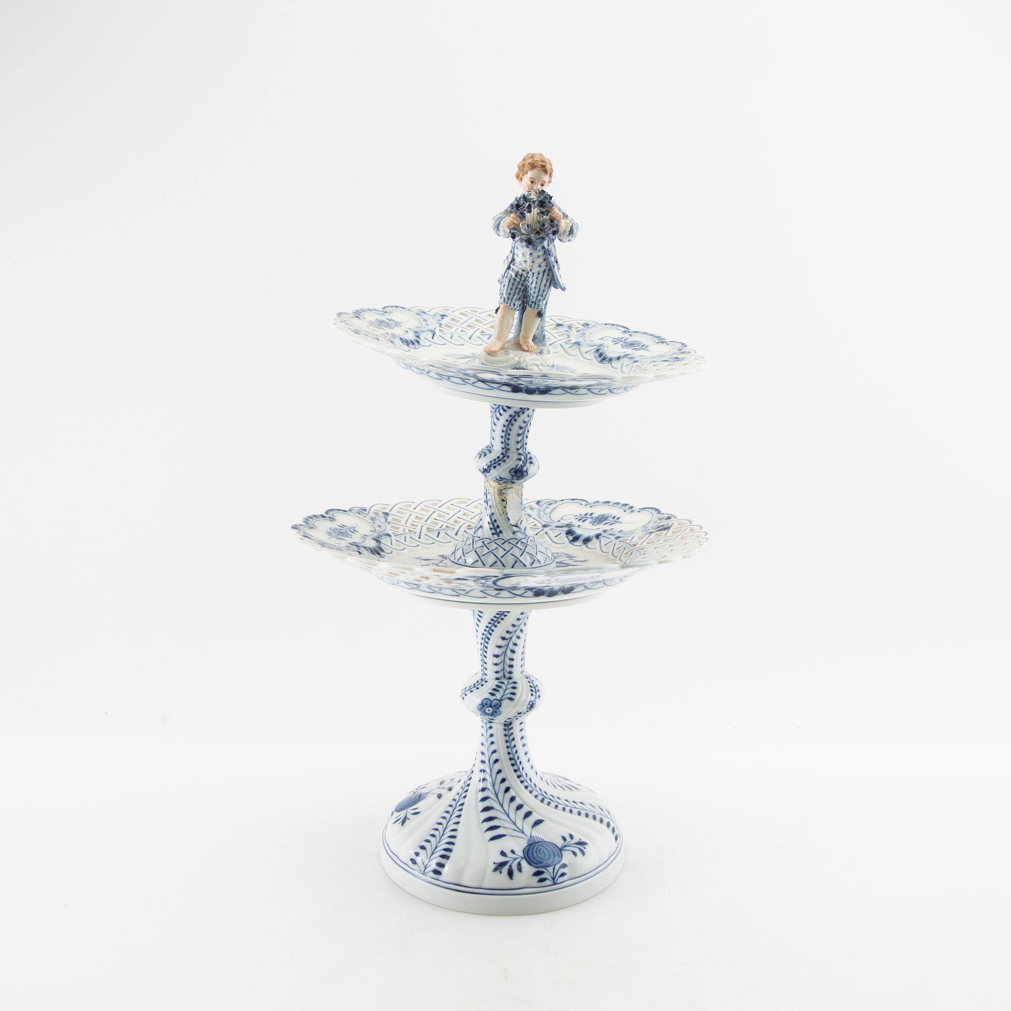 Étagère Meissen 1900-tal porslin.