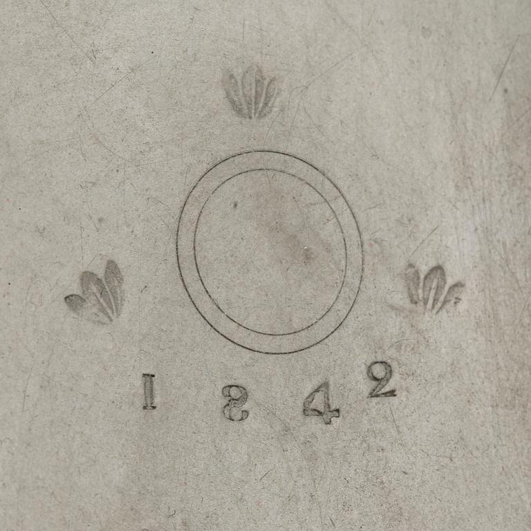 STOP, tenn, Niklas Ahnström, Växjö 1842.