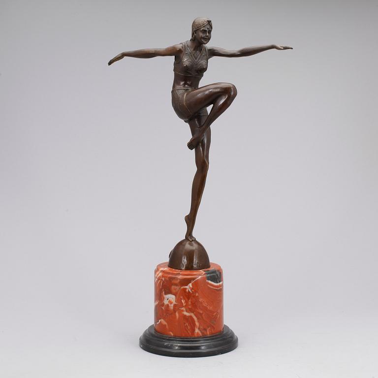 SKULPTUR, brons, signerad J Prilipp, Paris, 1900-talets andra hälft.
