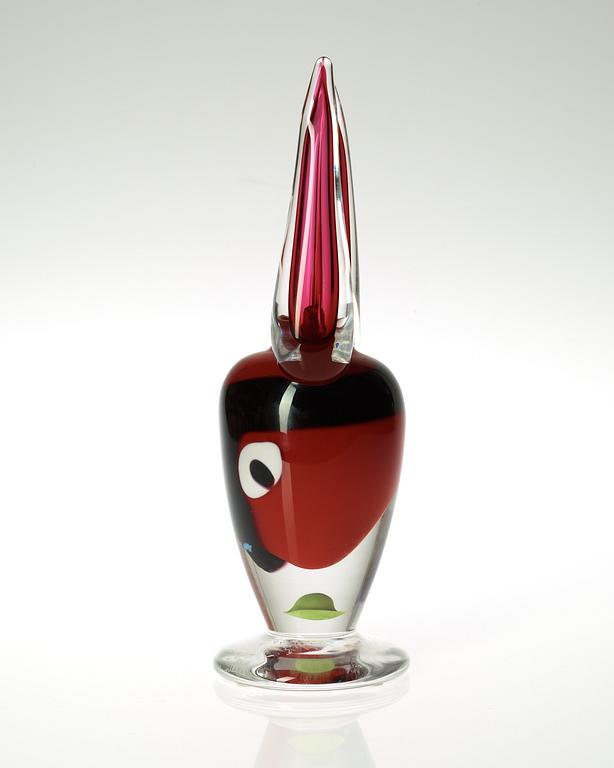 An Erik Höglund glass vase, Studioglas Strömbergshyttan 1993.