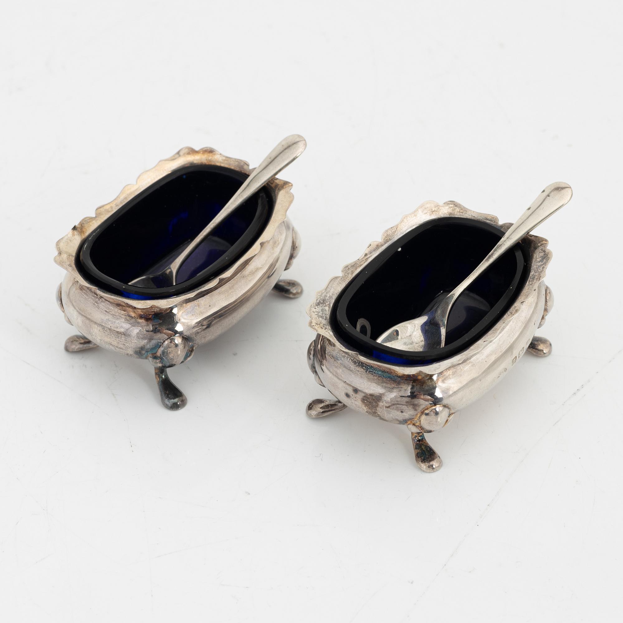 Adie Brothers Ltd, a silver cruet set in box, Birmingham 1924.