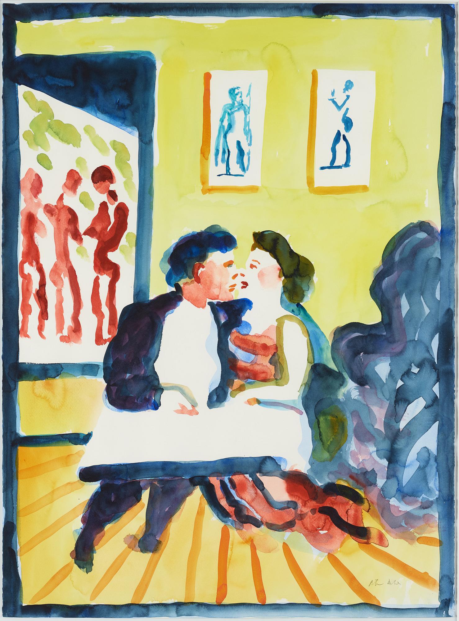 Peter Dahl, watercolour, signed Peter Dahl.