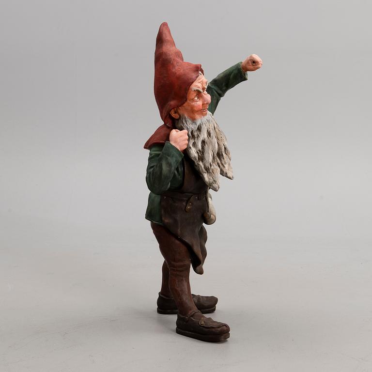 GARDEN GNOM, painted terracotta, Johann Maresch, Czechoslovakia 1920s.