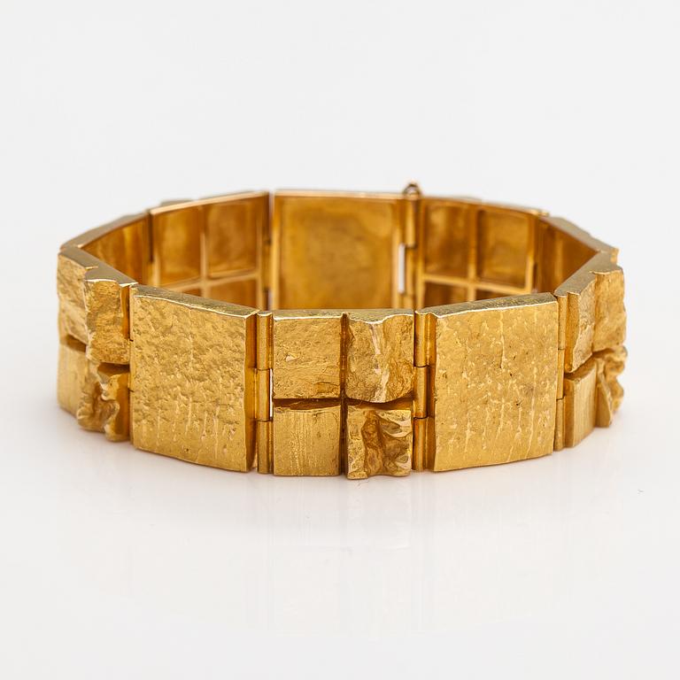 Björn Weckström, Armband "Quadrate forms", 18K guld. Lapponia 1965.