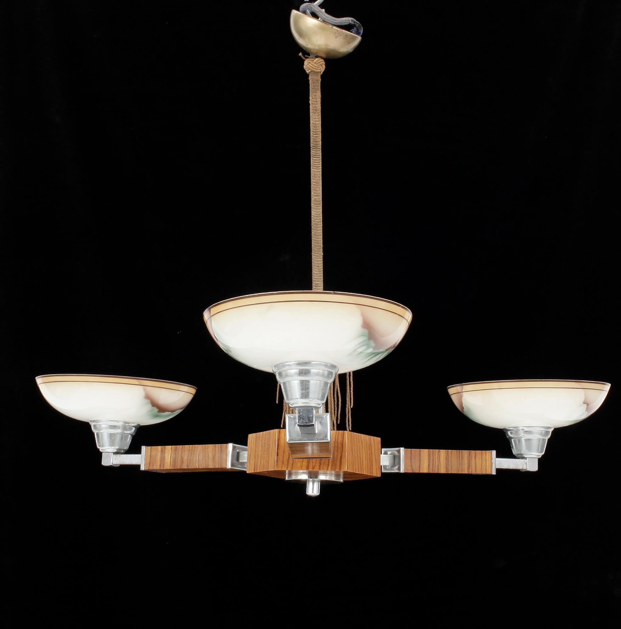 TAKLAMPA, art déco, 1920/30-tal. Höjd ca 54 cm.