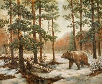 1134. Vladimir Leonidovich Muraviev, Björn i vinterlandskap.