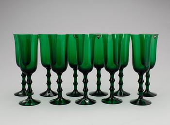 VINGLAS, 11st. "Salut", Simon Gate, Orrefors, 1900-talets andra hälft.