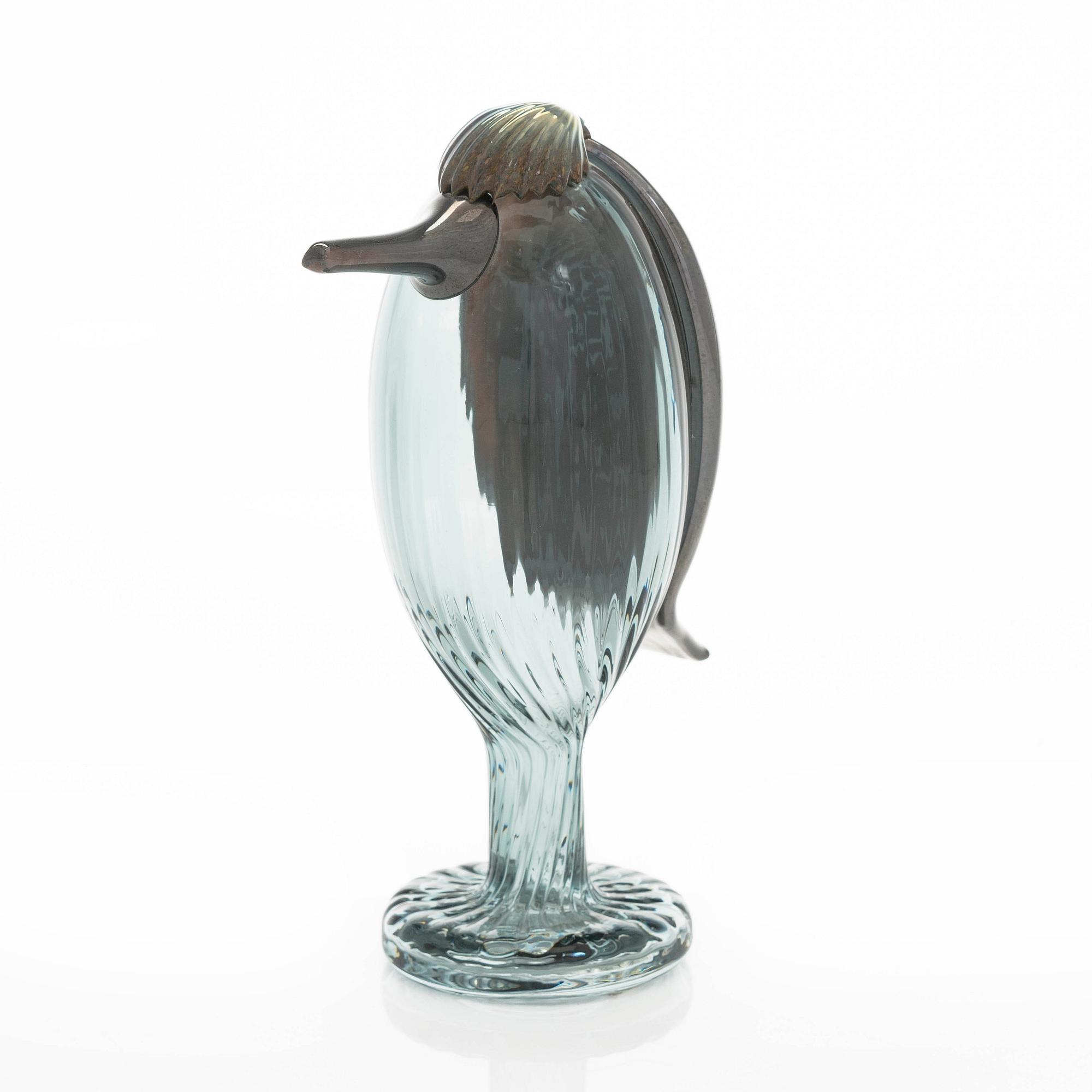Oiva Toikka, glasfågel, "Waiter", signerad O. Toikka Iittala.