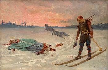 175. Albert Edelfelt, "DEATH OF BISHOP HENRIK".