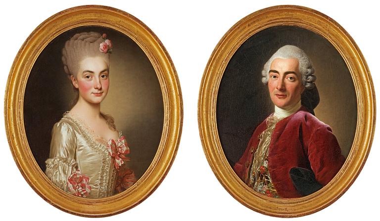 Alexander Roslin, "George Marye de Merval" (1738-) & "Marie Anne Eléonore  La Planquois".