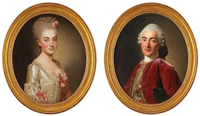 Alexander Roslin, "George Marye de Merval" (1738-) & "Marie Anne Eléonore  La Planquois".