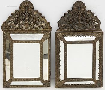 A pair of Baroque style mirrors, circa 1900.