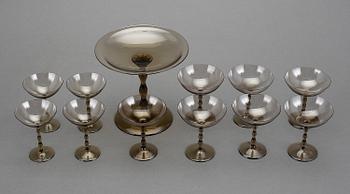 GLASSERVISDELAR, 12 st, "Stork", Simon Gate, Sandvik.