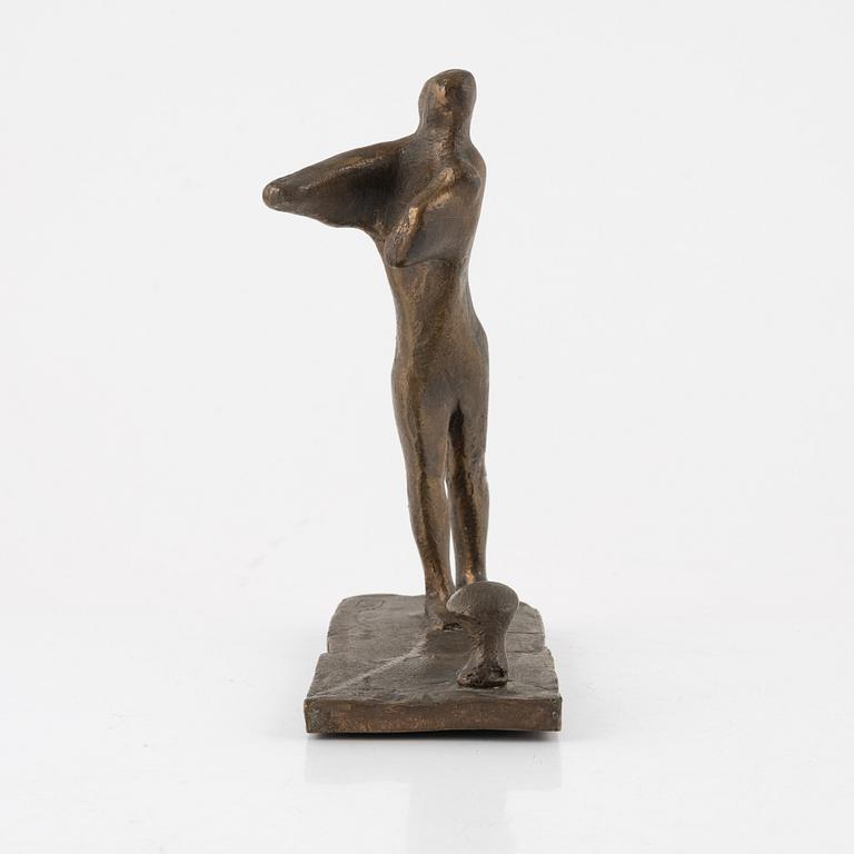 Bror Marklund, skulptur, signerad och numrerad, brons, höjd 23 cm. (2).