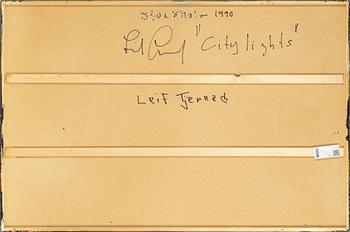 Leif Tjerned, akryl på pannå, signerad och daterad 1990 a tergo.