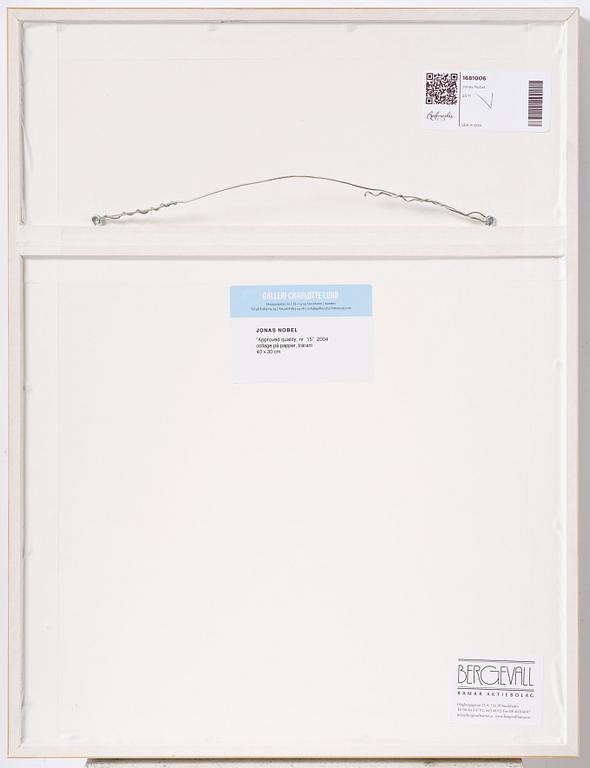 Jonas Nobel, "Approved quality, nr 15".