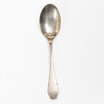 Guldsmedsaktiebolaget (GAB), Sockerskål, silver, gustaviansk stil, 1920, samt sked, MGAB, 1941.