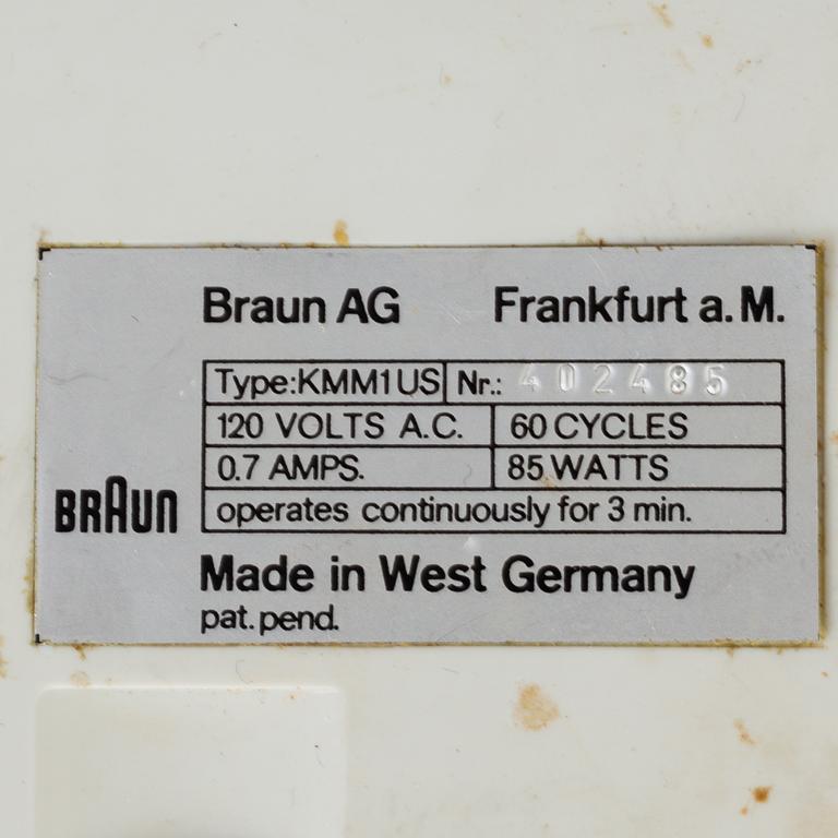 REINHOLD WEISS &  LUDWIG LITTMANN, coffee grinder and juicer, Braun.