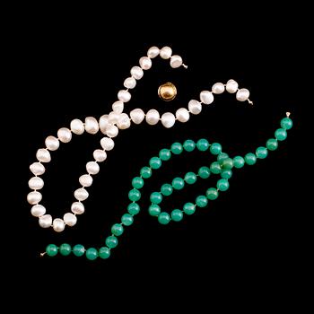 COLLIER OCH LÅS, 3 del, Ole Lynggaard, 18 k guld.