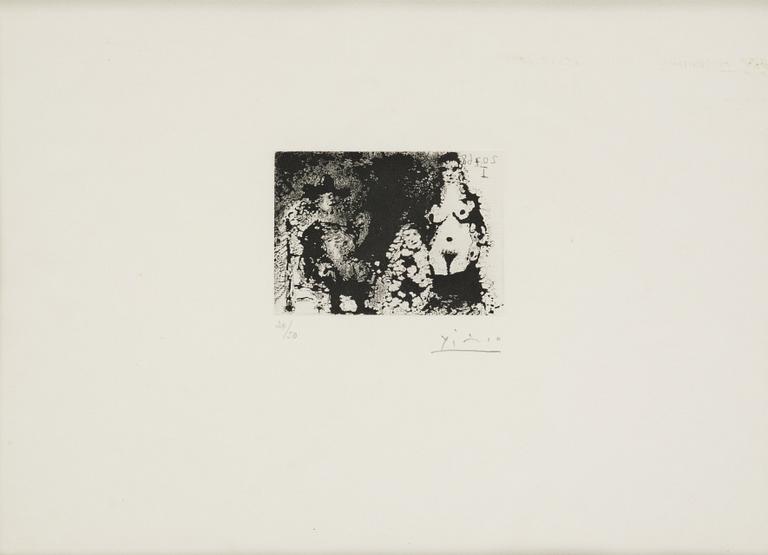 Pablo Picasso, Seated Man with Pipe, Maja and Célestine, from "Série 347".