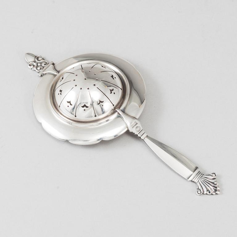 GEORG JENSEN, a sterling silver strainer, Denmark after 1945.