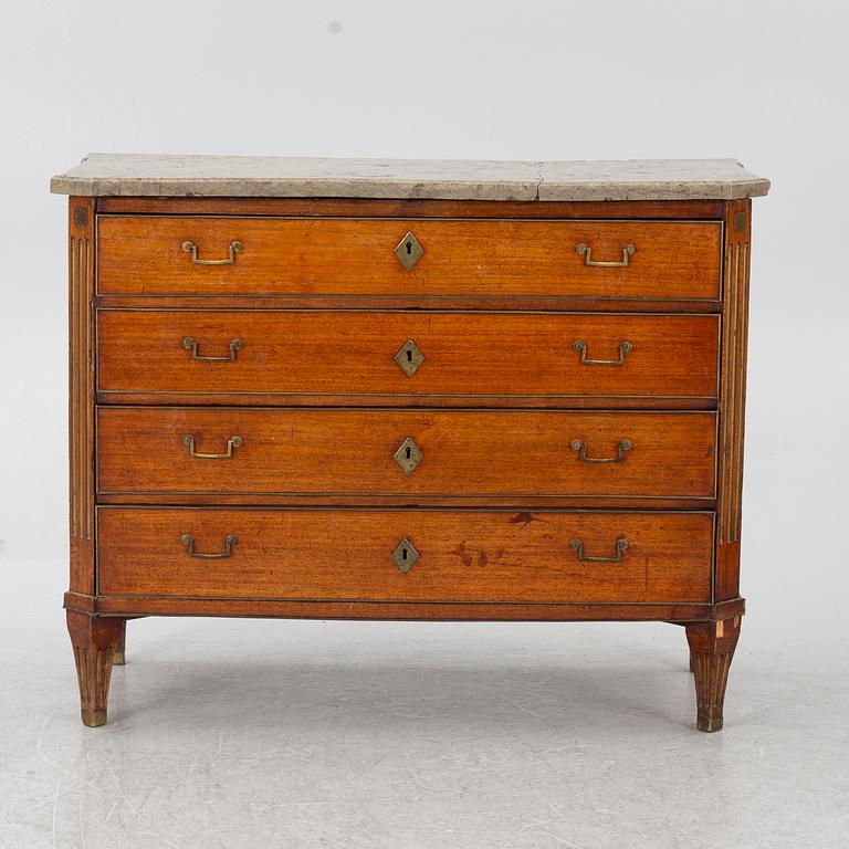 Johan Jacob Almgren, a Gustavian chest of drawers, Stockholm, late 18th Century.