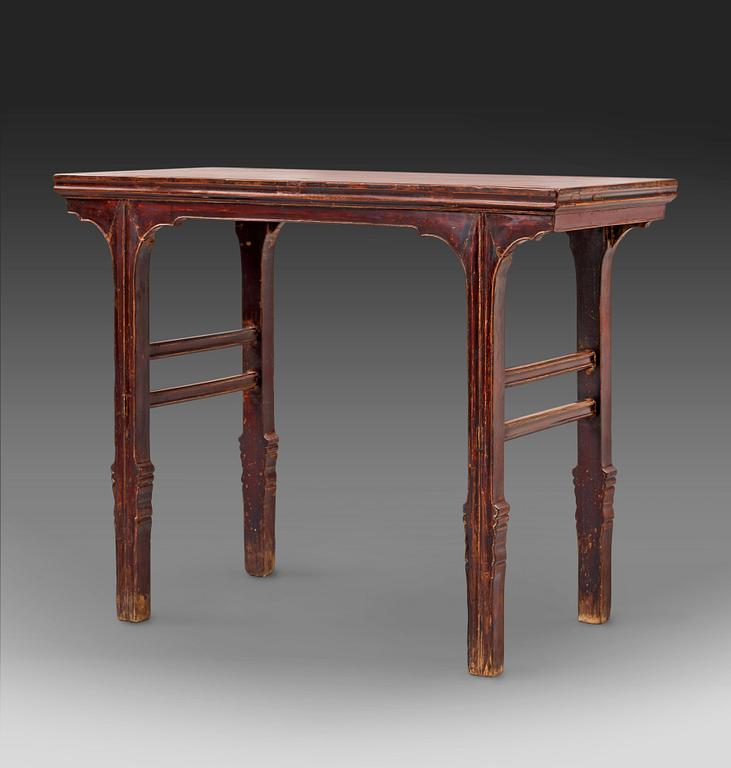 A hardwood table, Qing dynasty presumably 18th century.