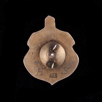 KOKOARDI / NAPPI, hopeaa ja emalia, Viipuri 1925-1926.