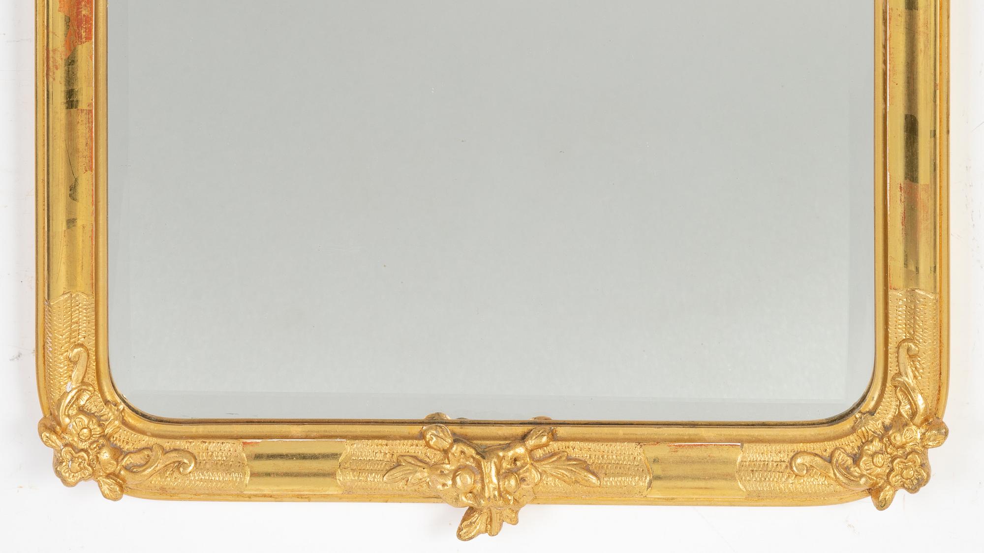 Spegel med konsolbord, rokokostil, 1900-talets mitt.