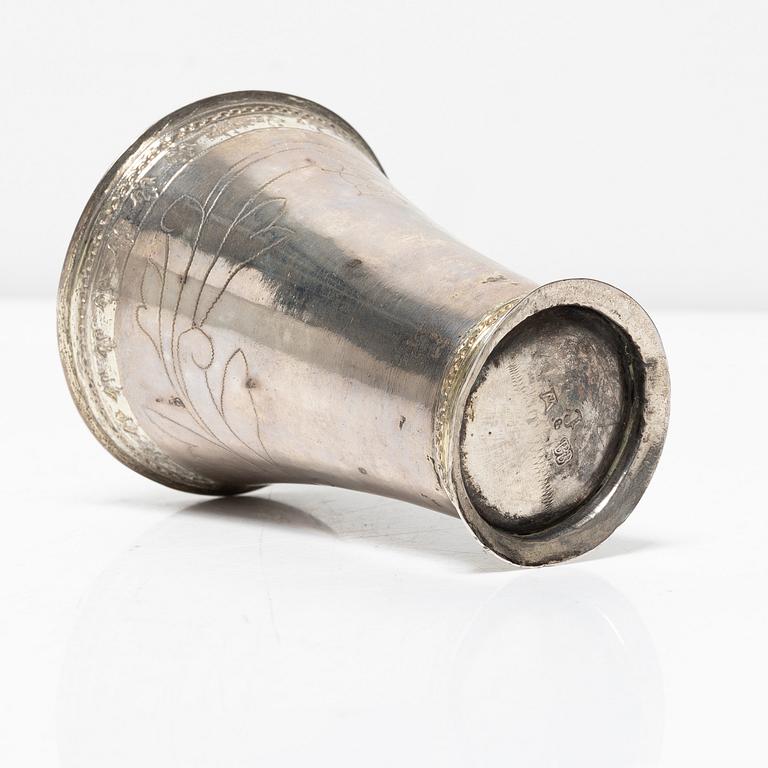Bägare, silver, Bengt Björn, Västerås 1742.