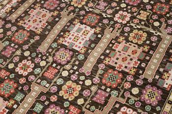 Märta Måås-Fjetterström, a carpet, "Svarta trädgårdsmattan", knotted pile, ca 356 x 219-220,5 cm, signed AB MMF.