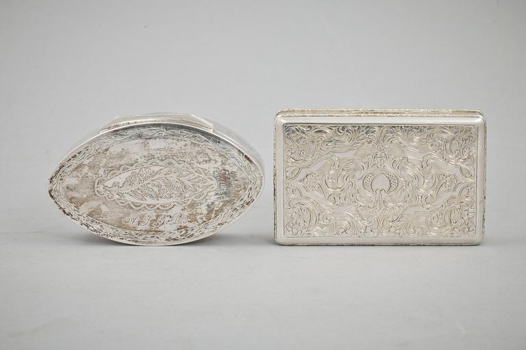 DOSOR, 2 st, silver, Österrike-Ungern,  samt Sverige. 1800-talets mitt. Vikt tot 160 g.