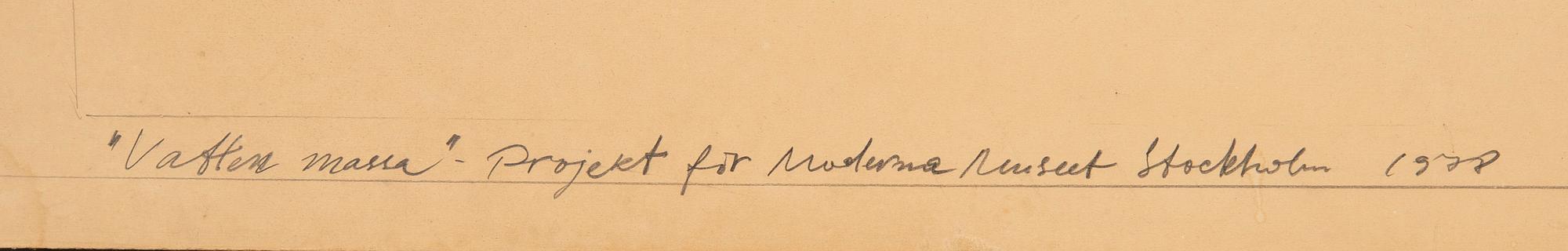 Vassil Simittchiev, drawing, "Water Mass" - Project for the Moderna Museet Stockholm, 1978.