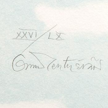 Oscar Reutersvärd, lithograph, signed XXVI/LX.