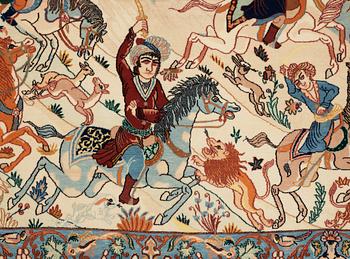 RUG. Old Esfahan Figural.