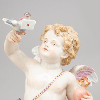 A pair of large Meissen figurines, circa 1890.