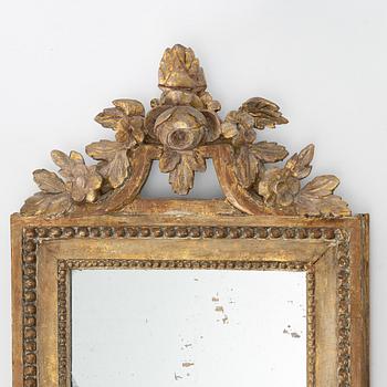 Spegellampetter, ett par, för ett ljus, sent 1700-tal, Gustavianska.