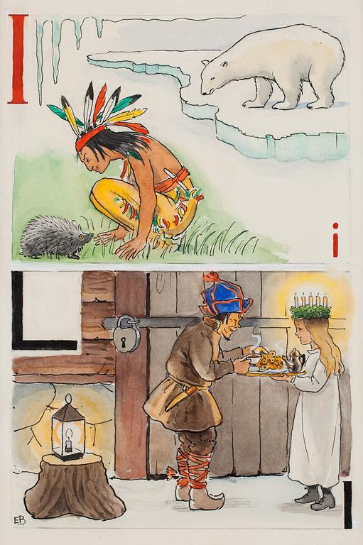 Elsa Beskow, "I-Indian och L-Lucia".