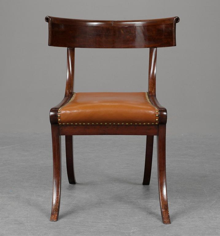 A Klismos chair, circa 1800.