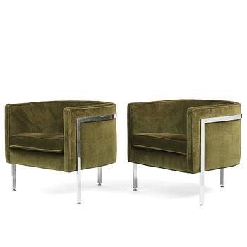 Harvey Probber, a pair of armchairs, USA, 1960s-70s.