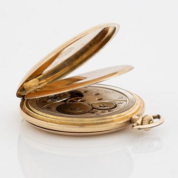 Omega, dress pocket watch, hunter, 48 mm.