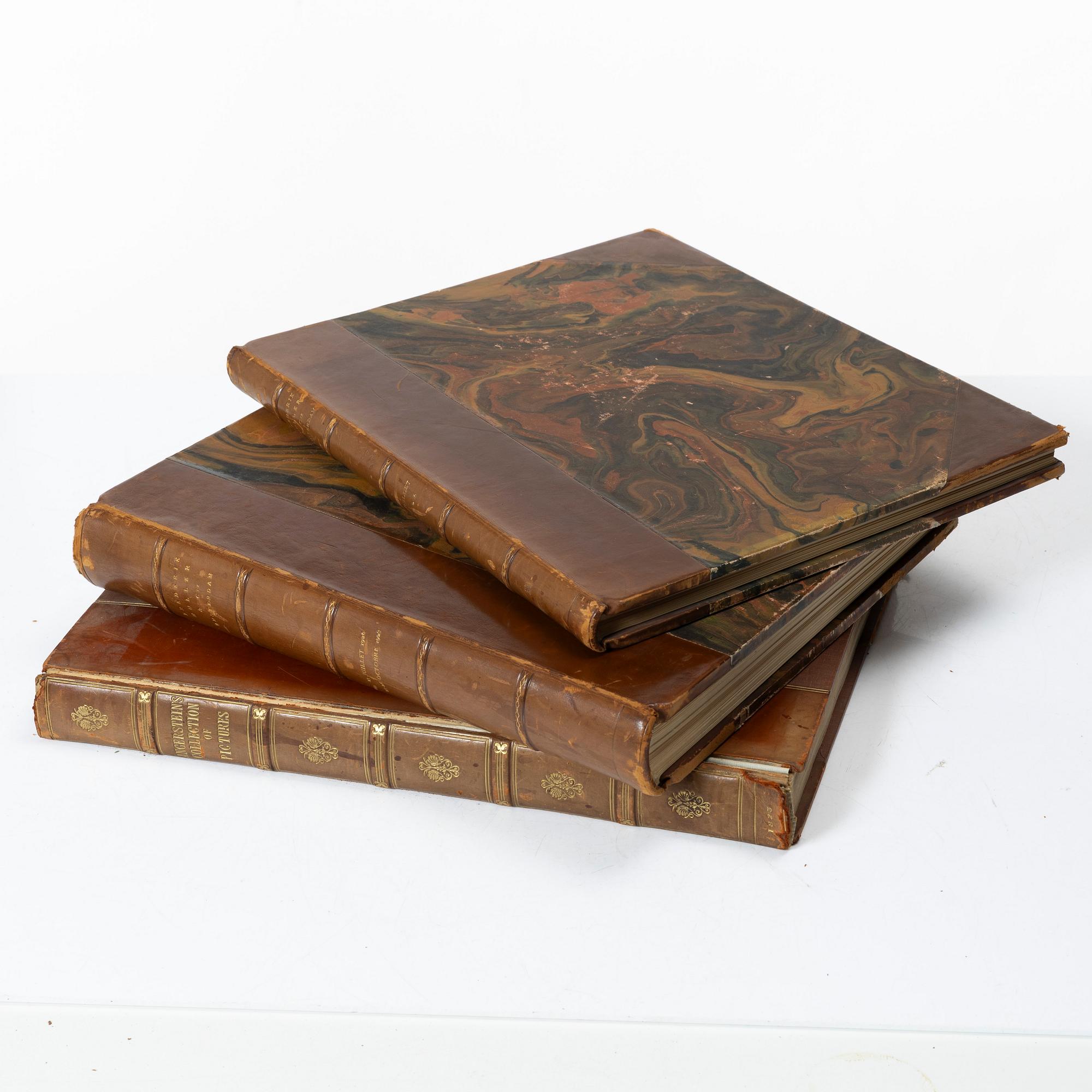 En samling konstböcker, 12 volymer, 1823-1969.