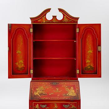 Writing cabinet, chinoiserie style, 20th century.