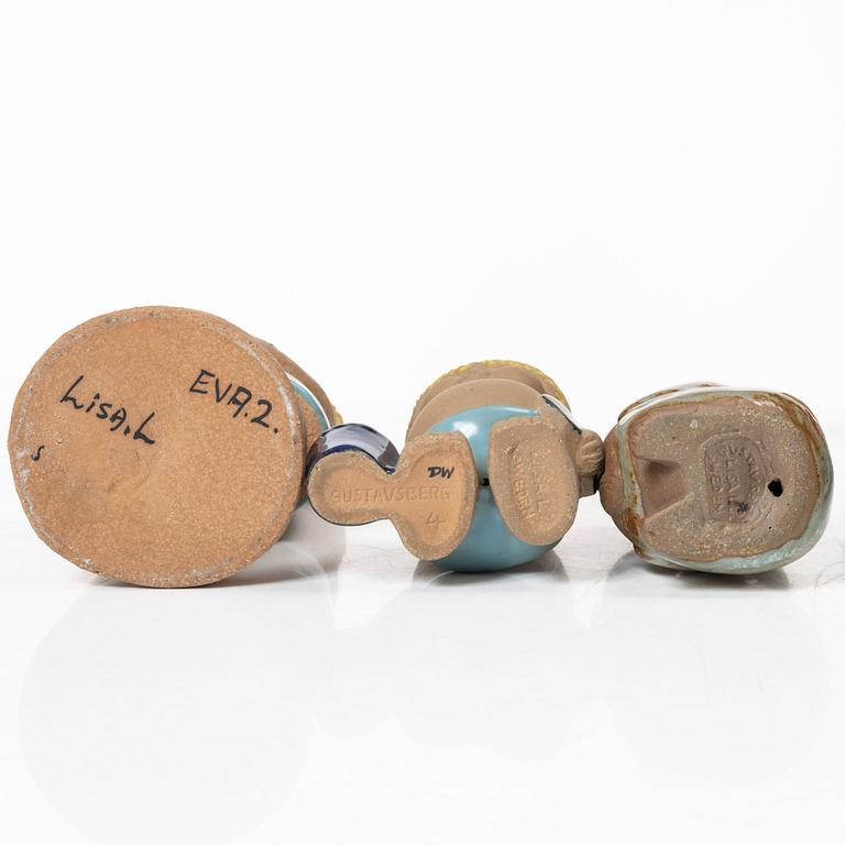 Lisa Larson, figuriner, 7 st, Gustavsberg.